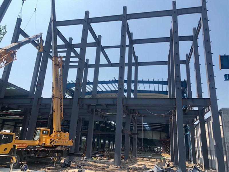 正威高性能精密銅材項(xiàng)目銅線桿車間豎爐鋼結(jié)構(gòu)框架